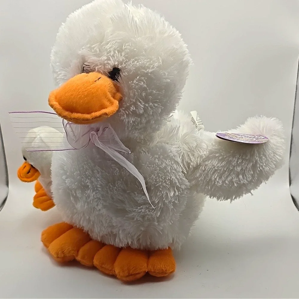 Plush Pals White Duck Stuffed Animal Plush Orange Beak/Feet Easter, Tags, 580301
